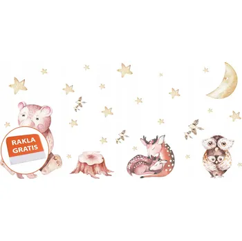 Samolepící dekorace Samolepka na stěnu zvířátka pro děti 200x95 cm