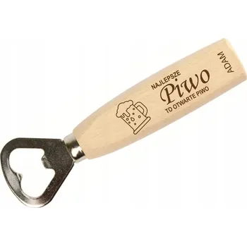 Otvírák Dřevěný OTVÍRÁK na PIVO ke Dni chlapců S GRAVÍROVÁNÍM den otců Dárek