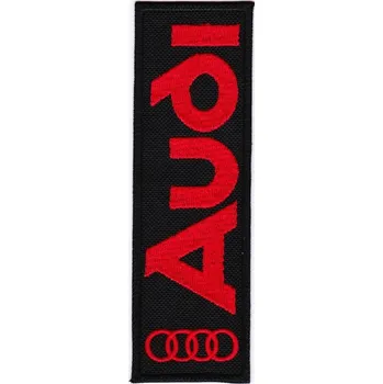 Obraz VAR Nášivka AUDI svislá 14,5 x 4,5 cm černo/červená
