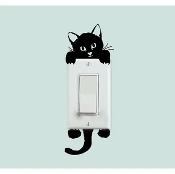 Samolepící dekorace Samolepka na vypínač světla - kočka