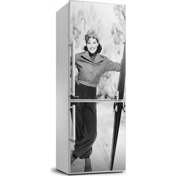 Fototapeta Fototapeta / Nálepka na ledničku - Žena na lyžích