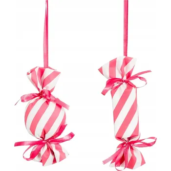 Obraz Sada 2 ozdob: růžové a bílé bonbóny 13 cm