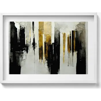 Obraz Nástěnný obraz v bílém rámu, dekorace interiéru, Abstraktní umění 70x50 cm