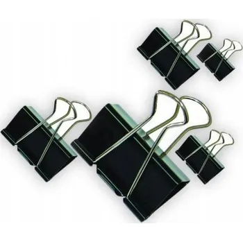 Kancelářská sponka Ron klip BINDER 420, 25 mm / 12 ks černý