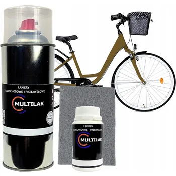 Barva ve spreji Lak barva ve spreji na rám kola lesklý SET RAL 8008