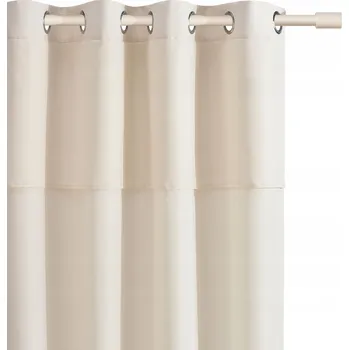 Obraz Hotový závěs do obýváku na kroužcích 140x260 Mia krémová světlá