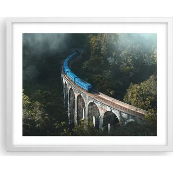 Obraz Obraz plakát na zeď v bílém rámu 50x40 most foto plakáty do obýváku