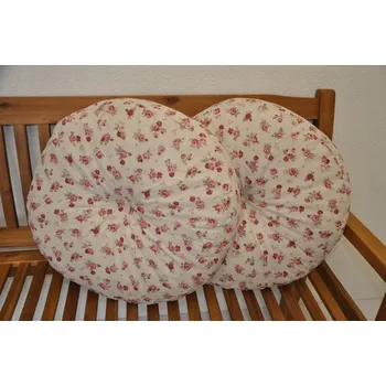 Polštář Polštář kulatý velký motiv růže set 2 kusy