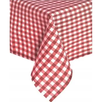 ubrus Ubrus odolný proti skvrnám s italským červeným kostkovaným vzorem 140x200 cm
