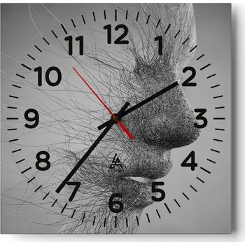 Hodiny Nástěnné hodiny do obýváku 40x40 Abstrakce Tiché hodiny Skleněné hodiny Bez hlučnosti