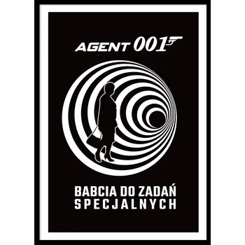 Obraz OBRAZ PLAKÁT V RÁMU dárek pro BABIČKU AGENT 007 Bond den P2600_53x73