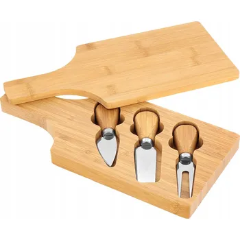Kuchyňské prkénko Bambusové prkénko na sýry se sadou nožů 30 cm