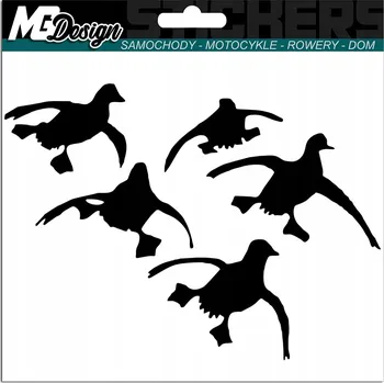 Samolepicí dekorace na vozidlo NÁLEPKA na auto LÉTAJÍCÍ KACHNY DUCKS 11x15 cm