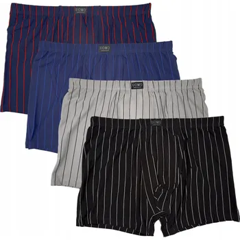 Boxerky 4x Pánské bavlněné boxerky Slipy s proužky 6XL