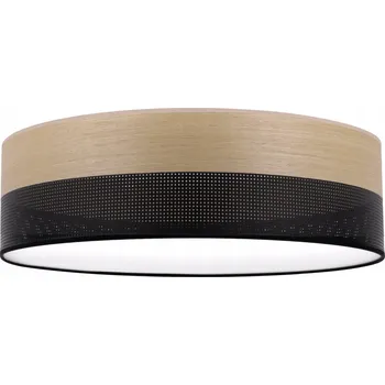 ZÁVĚSNÉ STROPNÍ SVÍTIDLO STROPNÍ SVÍTIDLO LUSTR ČERNÉ STÍNIDLO 50CM ZLATÝ DUB LOFT