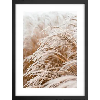 Obraz Obraz plakát v černém rámu do obýváku 30x40 tráva boho plakáty na zeď