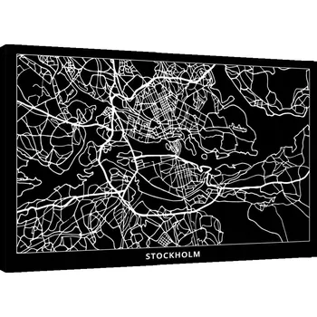 Obraz Obraz na plátně - Canvas, plán města Stockholm 6