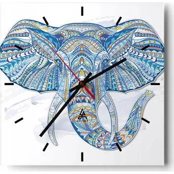 Hodiny Velké nástěnné hodiny 40x40 Abstrakce Skleněné tiché hodiny