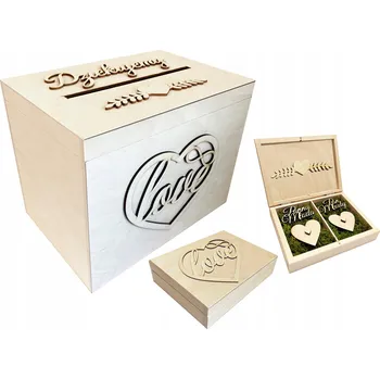 Dárková krabička Krabička na snubní prsteny, bílá