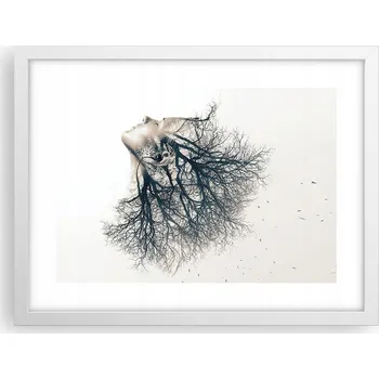 Obraz Obraz plakát v bílém rámu do obýváku 40x30 abstrakce foto na zeď