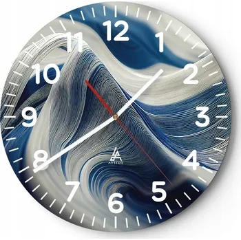 Hodiny Nástěnné hodiny do obýváku 40x40 Barva Kulatý Skleněné hodiny Loft Tiché