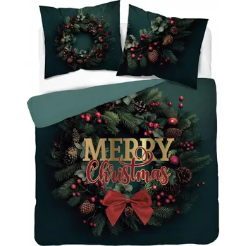 Povlečení Vánoční Povlečení 160x200 Dekorace Holland MERRY CHRISTMAS