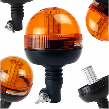 Maják LED výstražný maják s držákem U 12V 24V