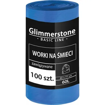 Pytle na odpadky Glimmerstone pytle na odpadky vázané 60 l 100 ks silné a pevné