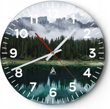 Hodiny Kuchyňské nástěnné hodiny 30x30 Krajina Moderní Skleněné hodiny do obýváku Tiché