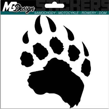 Samolepicí dekorace na vozidlo SAMOLEPKA na auto MEDVĚDÍ TLAPA BEAR 11x15