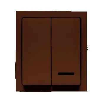 vypínač Dvojitý vypínač Klasik Polmark hnědé odstíny ŁNH-2BS.BR