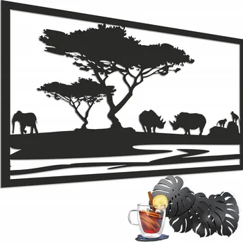 Obraz Ažurové panely obrazy na zeď dekorace do ložnice Afrika safari 59x95