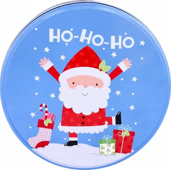 Vánoční dekorace Vánoční plechovka Mikuláš - Dóza na vánoční Dárek, 20 cm, kovová