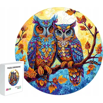 Dřevěná hračka DŘEVĚNÉ PUZZLE PRO DĚTI I DOSPĚLÉ 145 DÍLŮ SOVY DÁREK PRO DĚTI