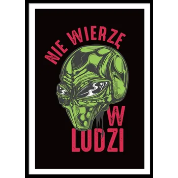 Obraz OBRAZ PLAKÁT V RÁMU dárek vtipný UFO NEVĚŘÍM V LIDI P2619_53x73