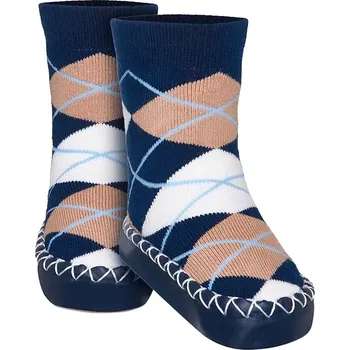 Dívčí bačkory Ponožky s podrážkou Playshoes káro bačkorky