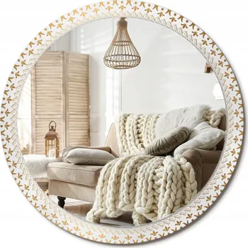 Zrcadlo Zrcadlo s potiskem do koupelny obývacího pokoje XXL 100 cm Indiánská mandala