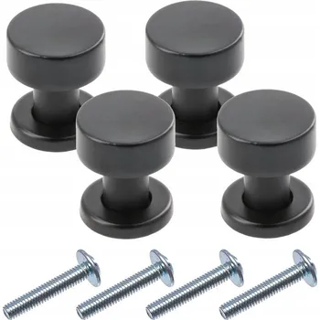 Nábytkové kování Nábytková úchytka nábytková úchytka, černá matná, 4 KUSY