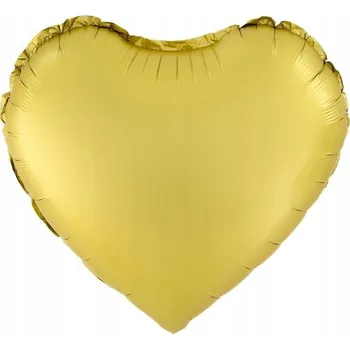 Balónek SUPER Balón Srdce zlaté matné 460177 fóliové 18 palců