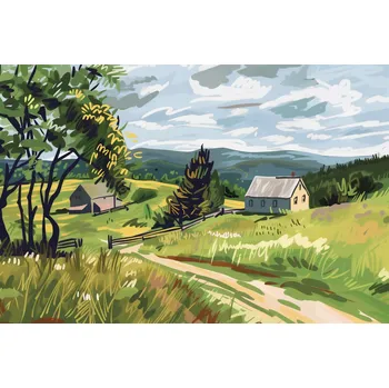 Plakát Plakát Bujná Vesnice bez rámu 91,5 x 61 cm