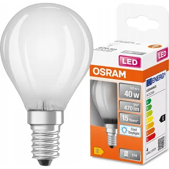 Žárovka LED žárovka OSRAM, E14, 4W, 470lm, 4000K