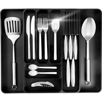 Organizace kuchyně Organizér do kuchyňské zásuvky 47,5 Nádoba Organizér na příbory Rozkládací