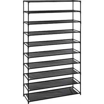 Botník Černý 10patrový stojan na boty