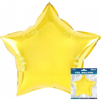 Balónek FÓLIOVÝ BALÓNEK HVĚZDA ZLATÝ 3D DEKORACE NA NAROZENINOVOU OSLAVU