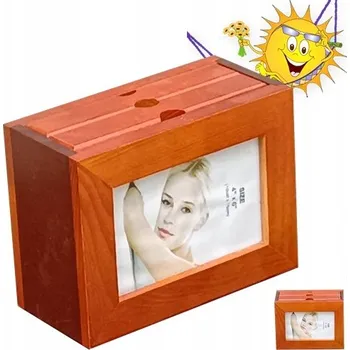 Rám na obraz RÁMEČEK NA FOTOGRAFIE 10*15 CM na 72 fotografií dřevěný HNĚDÝ STOJÍCÍ FOTORÁMEČEK