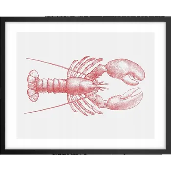 Obraz Foto obraz, plakát na zeď v černém rámu 50x40, humr, plakáty do obýváku