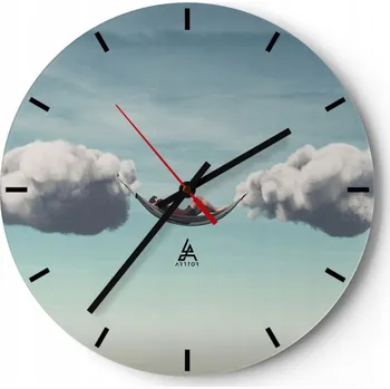 Hodiny Nástěnné hodiny do kuchyně 30x30 Abstrakce Skleněné hodiny do obýváku Tiché