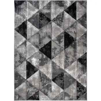 Koberec KOBEREC CANVAS 180x250 VINTAGE TROJÚHELNÍKY ŠEDÉ v25d