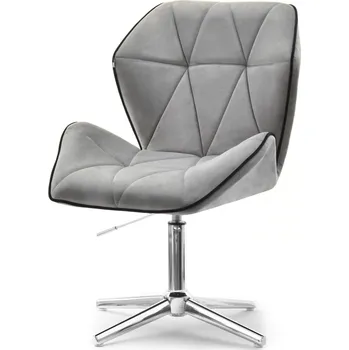 Křeslo Mebel Partner Velma S (šedá + chromová)