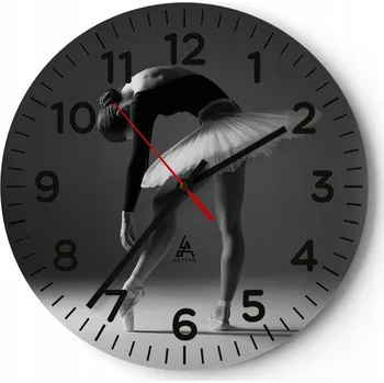 Hodiny Kuchyňské nástěnné hodiny 30x30 Baletka Moderní skleněné hodiny do obýváku Tiché